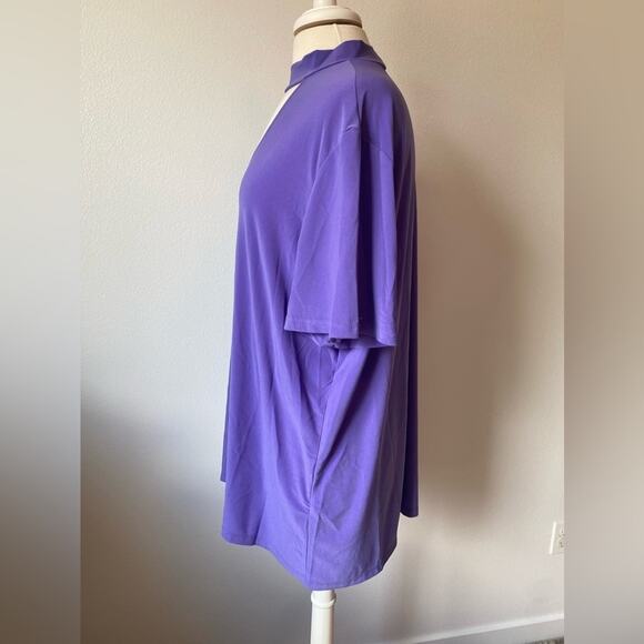 Slinky Brand NWOT 2 PACK Retro Vibrant Purple Choker Collar Soft Travel Tunic 3X - Picture 5 of 15